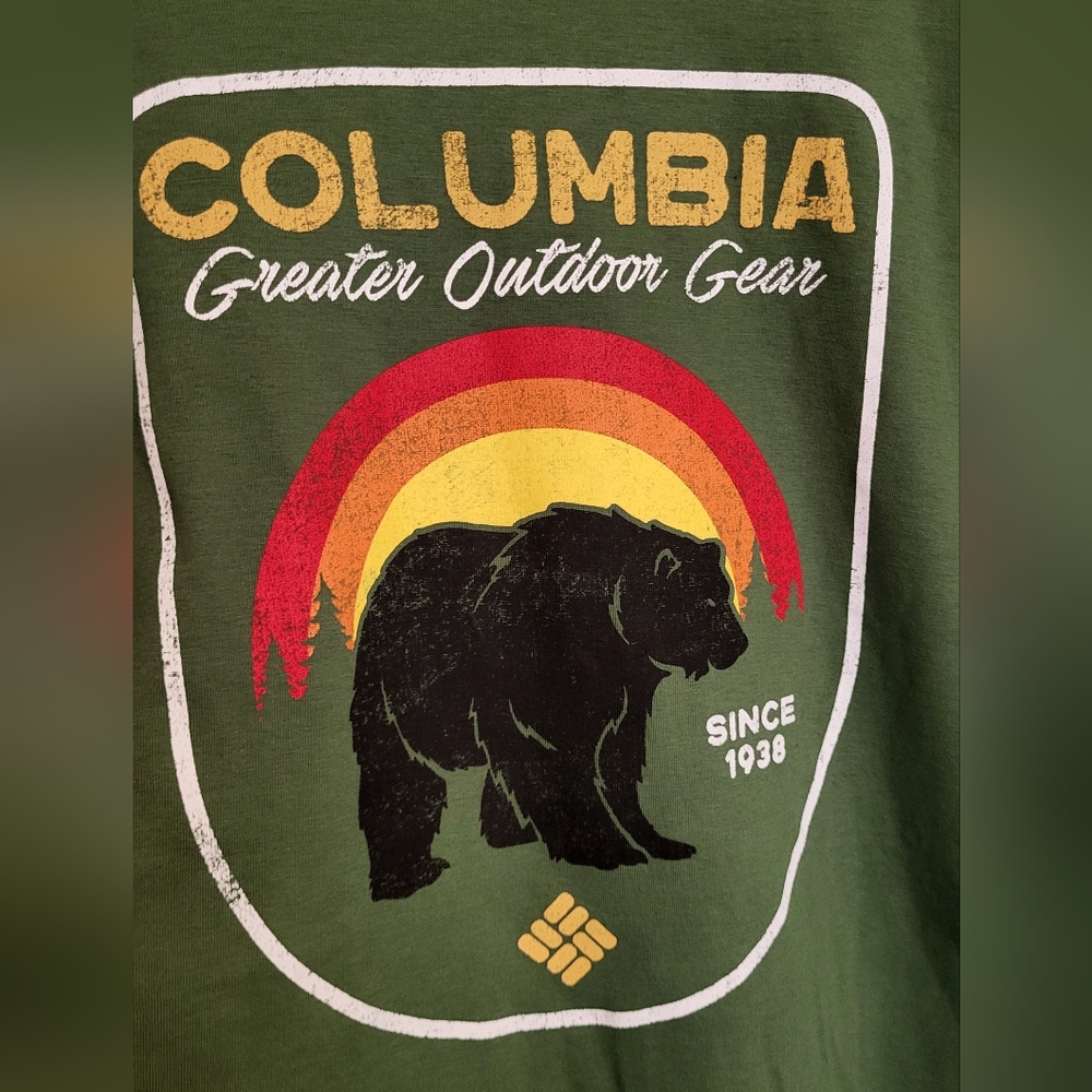 Columbia Olive Bear Graphic Tee